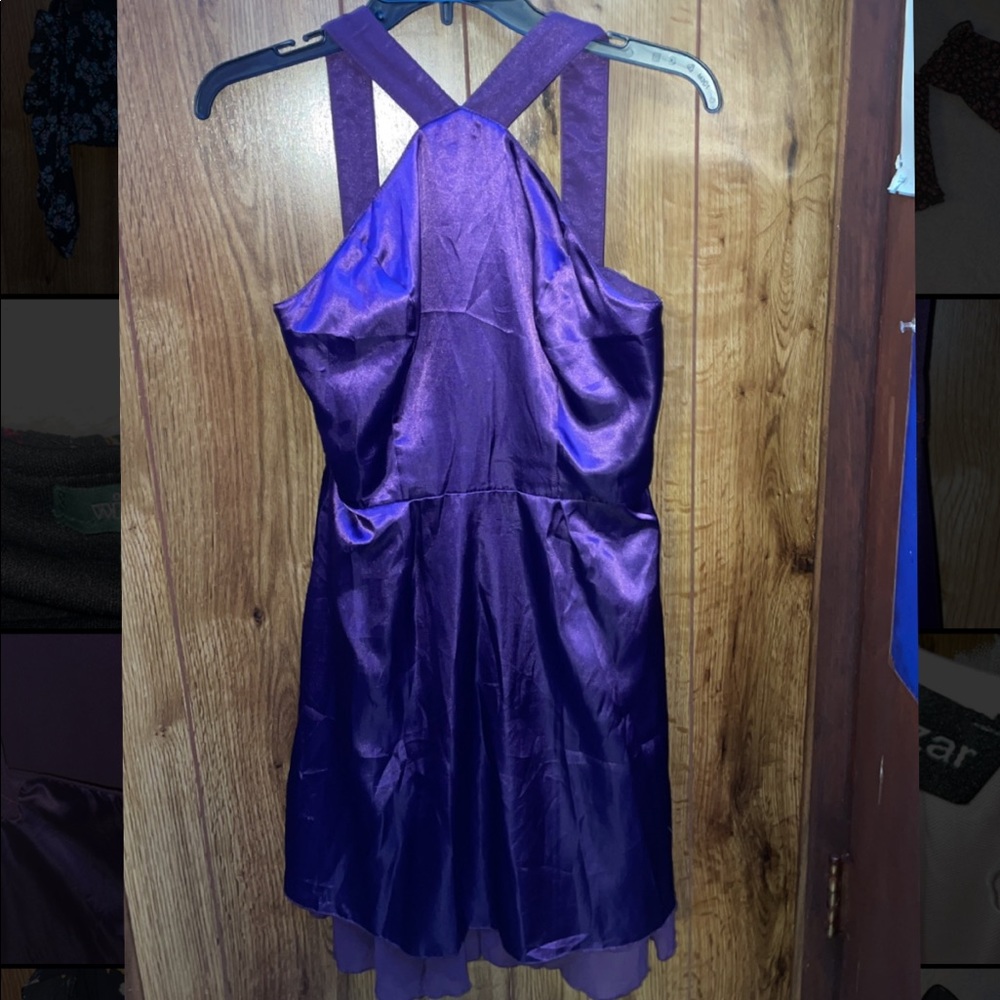 Purple halter top dress